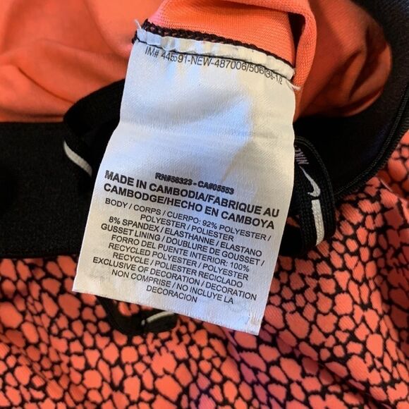 Nike Women's Dri-Fit AOP Relay Crop Running Tights size M Drawstring - Picture 8 of 11